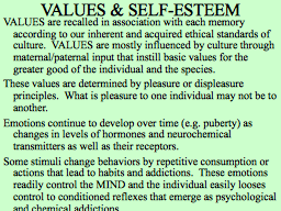 VALUES & SELF-ESTEEM