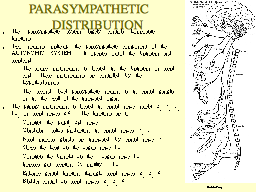 PARASYMPATHETIC      DISTRIBUTION