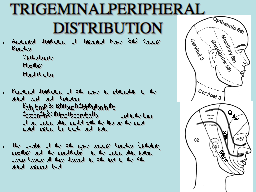 TRIGEMINAL PERIPHERAL DISTRIBUTION